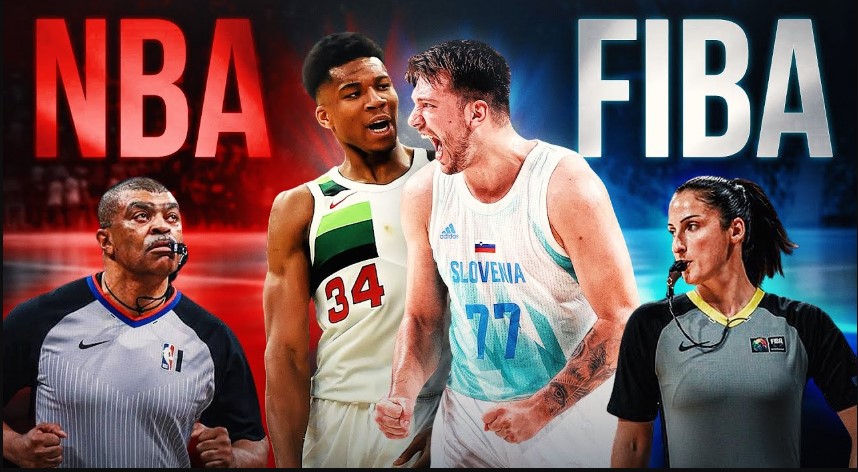 So sánh sự khác biệt của luật bóng rổ FIBA và NBA